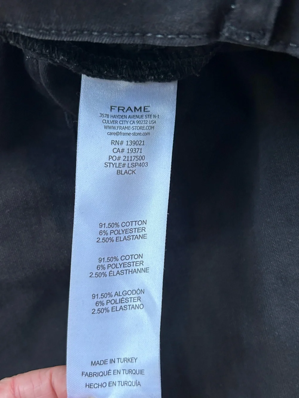 Frame Denim classic black
